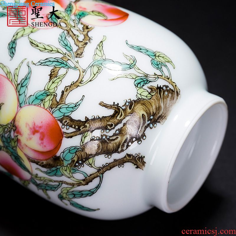 Santa ceramics jingdezhen blue and white landscape three hand-painted heavy industry tureen kung fu tea tea tea bowl by hand