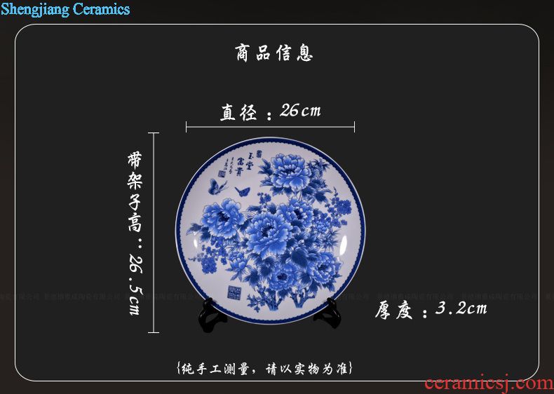 Jingdezhen ceramic vase household of Chinese style living room bookcase hydroponic furnishing articles contemporary and contracted three-piece arranging flowers