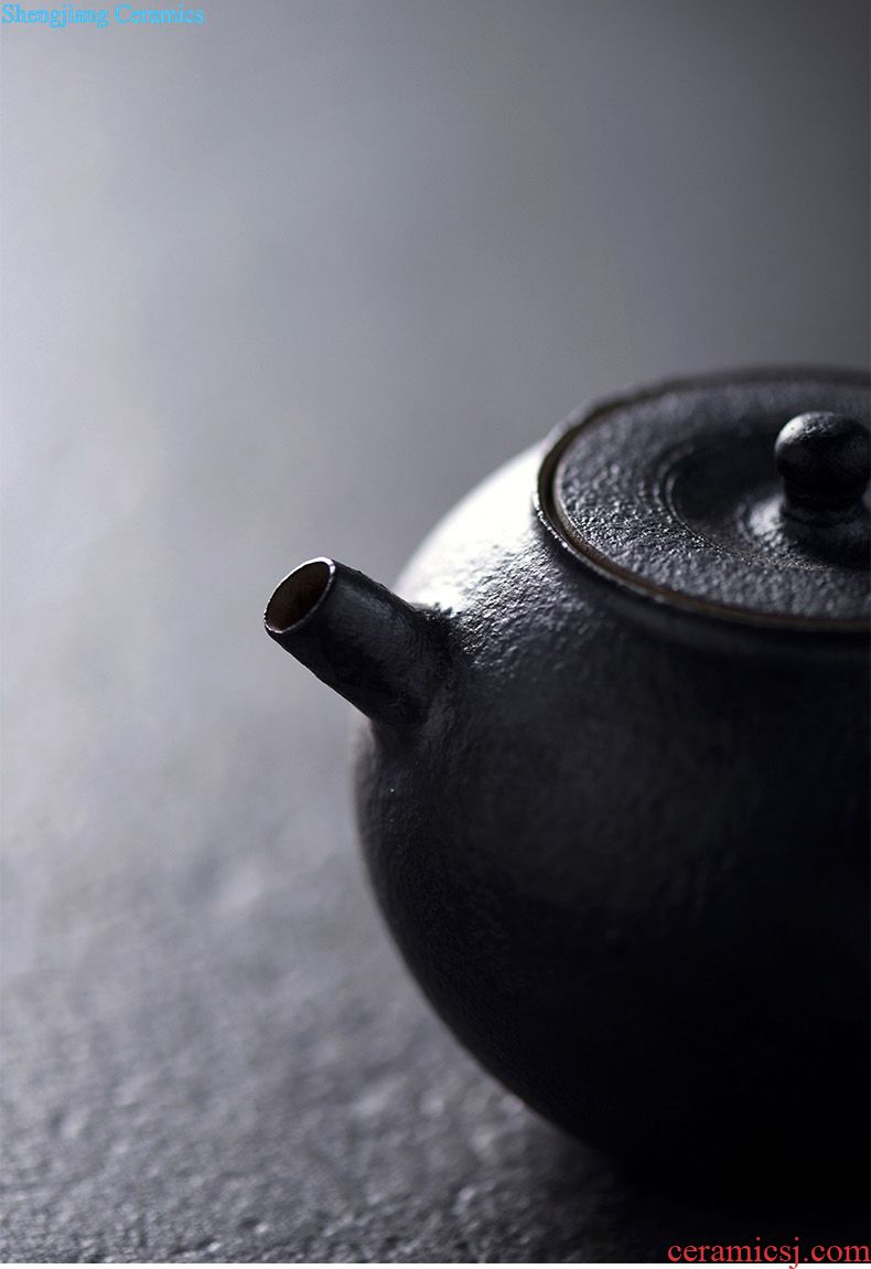 Jingdezhen hand-painted colored enamel kettle JingJun teapot household little teapot kung fu tea pot