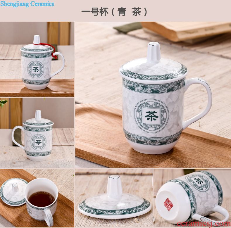 Delin 56 skull porcelain tableware suit European creative phnom penh bowl plates spoons Jingdezhen ceramics tableware
