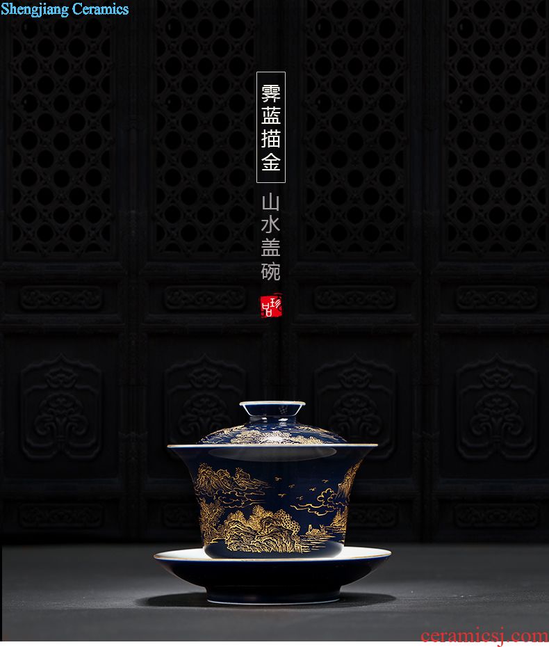 Archaize of jingdezhen ceramic teacups hand-painted master sample tea cup cup pastel kung fu tea cup Buddha means individual cup