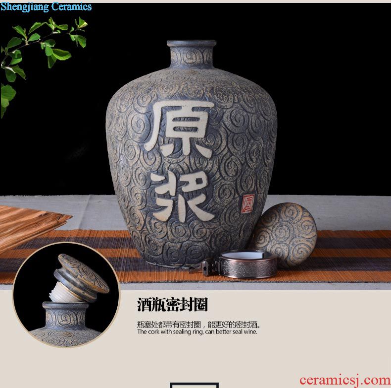 Jingdezhen ceramic jars bloodstone red glaze 10 jins 20 jins 30 jins 50 kg 100 jins with leading it jugs