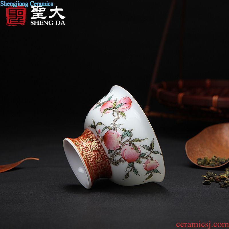 Kung fu master ceramic cups cup hand-painted double phoenix sample tea cup all hand jingdezhen blue and white porcelain cups tea sets