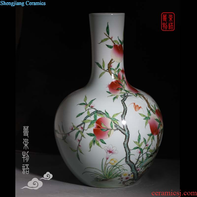 Jingdezhen ji red red imitation royal porcelain vase 20-40 cm celestial plum bottle bottle gourd gourd