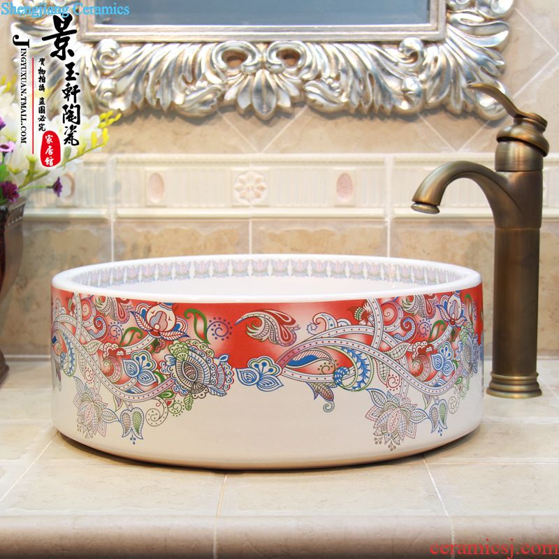 JingYuXuan jingdezhen ceramic lavatory basin art basin sink the stage basin Jin Zhongquan threads