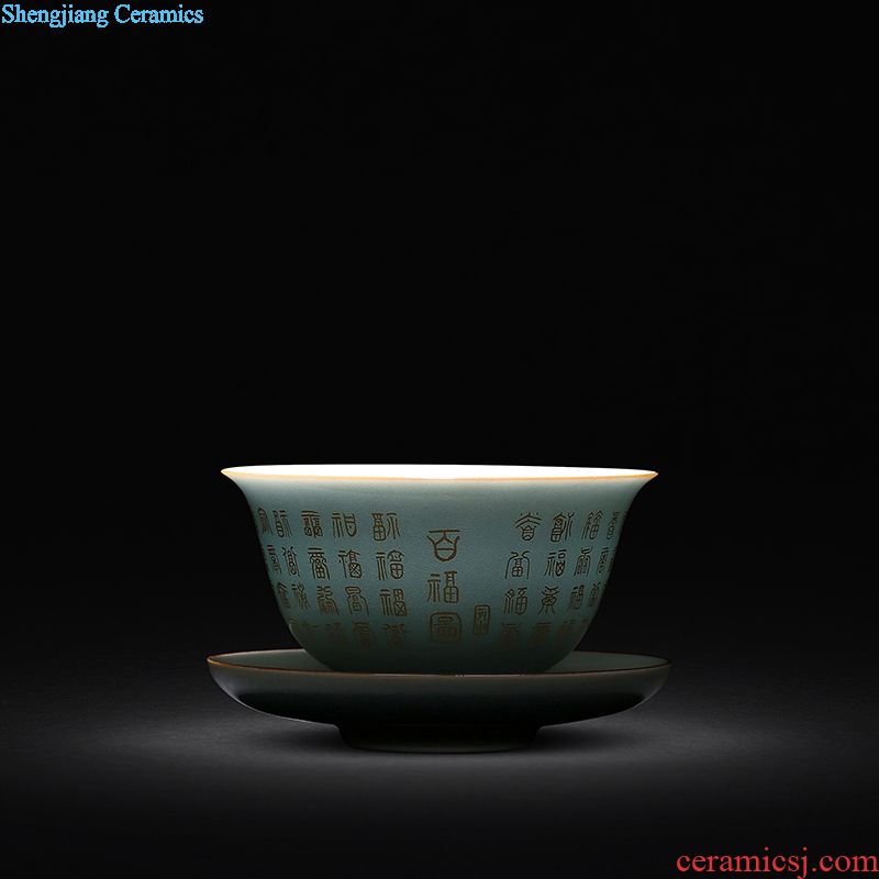 JingJun Jingdezhen ceramic blue all hand sample tea cup Kung fu tea cups master cup personal cup