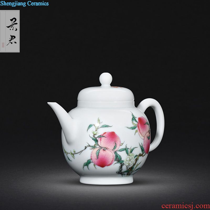 Jingdezhen ceramics with Japanese slag on water bucket small tea to wash water jar is large white tea tea accessories