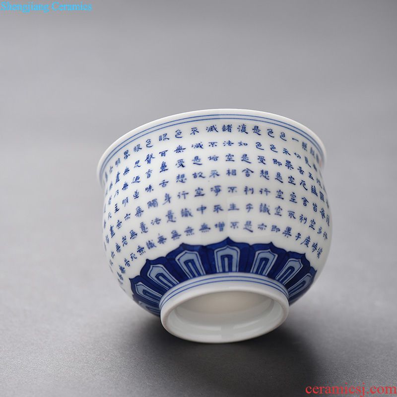 JingJun Jingdezhen ceramics hand-painted kung fu tea pot Blunt pot of tea tea pot of ink in the 1