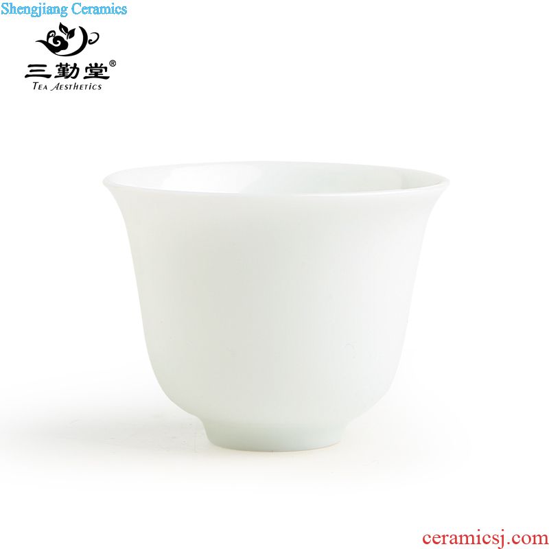 The three frequently kung fu tea cup sample tea cup jingdezhen ceramic celadon pastel chrysanthemum patterns suits S42051