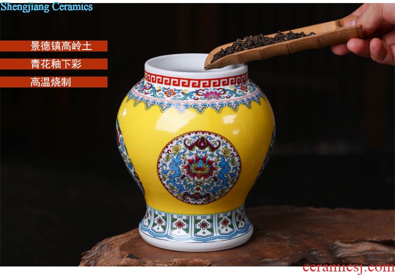 Jingdezhen porcelain brush pot office of modern Chinese style household adornment handicraft furnishing articles the sitting room porch