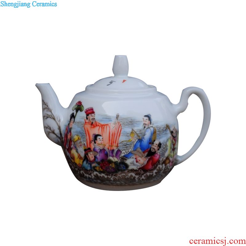 Owl jingdezhen kiln XY - CJ187C hand-painted famille rose tea set ceramic tong qu ocean's kung fu tea cup