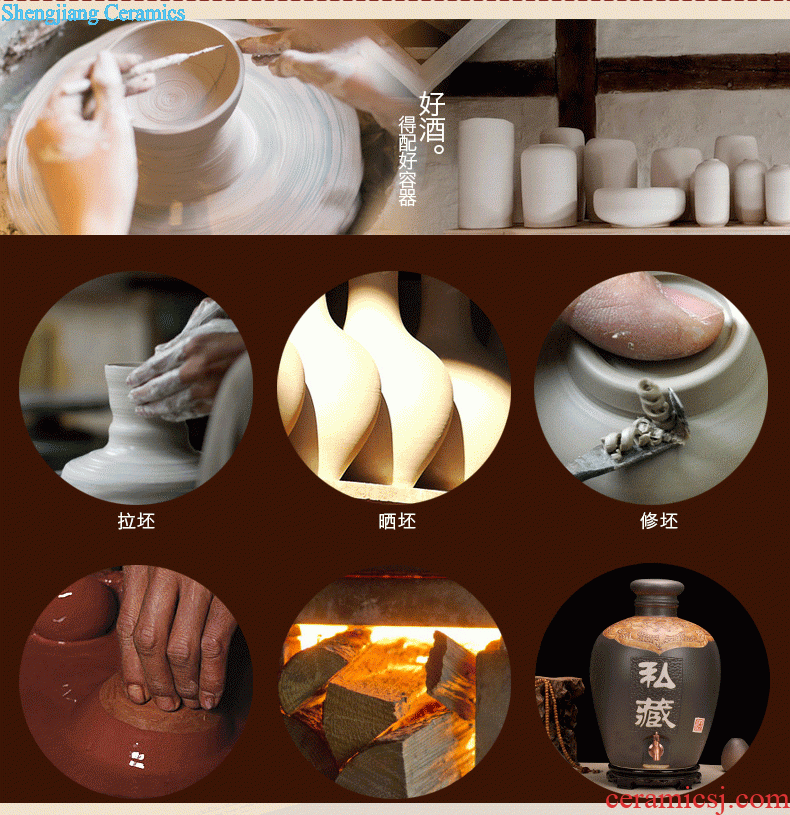 Jingdezhen ceramic jars 10 jins 20 jins 30 jins 50 kg foam bottle wine bottle it storing wine cask wine jars