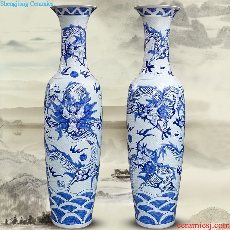 Jingdezhen ceramics vase pomegranate flower arranging machine of Chinese style household to decorate the living room TV ark handicraft furnishing articles