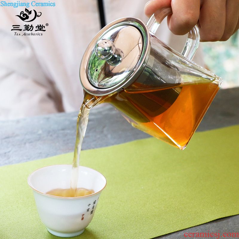 Three frequently kung fu tea cups Jingdezhen ceramic tea set master cup hand-painted lotus pumpkin sample tea cup S42105