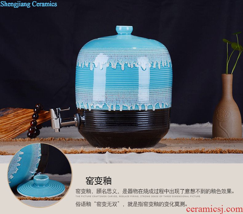 Hoard jars sealed jar jar of wine jar sealing jars 10 jins to jingdezhen ceramic foam bottle