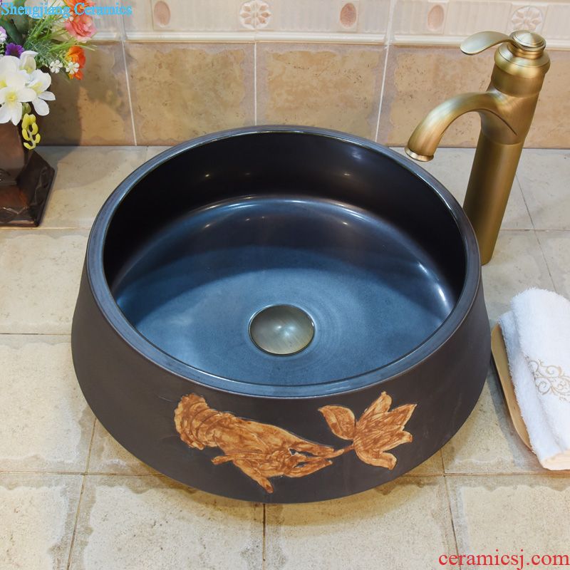 JingYuXuan jingdezhen ceramic mop pool square art of rain flower stones mop pool pool sewage pool under the mop bucket