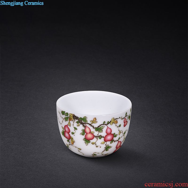 JingJun start your kiln only three bowl of tea sets jingdezhen porcelain tureen ceramic kung fu tea tureen tea cups