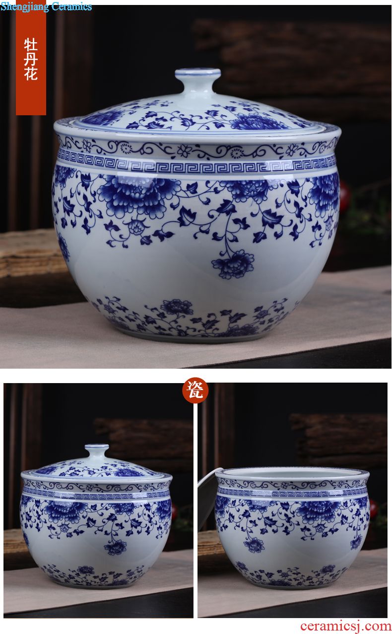 Jingdezhen blue and white vase sitting room home furnishing articles household ceramics handicraft modern classical ideas to restore ancient ways