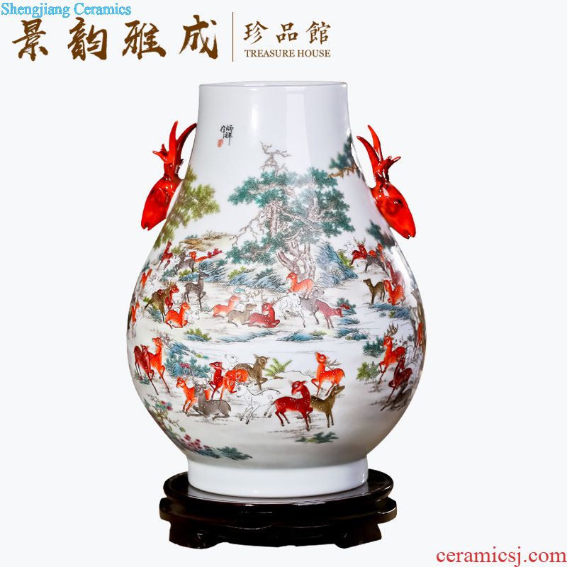 Jingdezhen ceramic hand-painted ceramic vase celebrity famous Bridges porcelain modern home furnishing articles