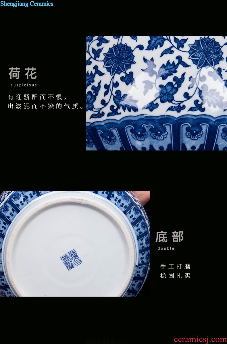 China jingdezhen ceramics table red place vases, flower arranging new Chinese vase sitting room TV ark