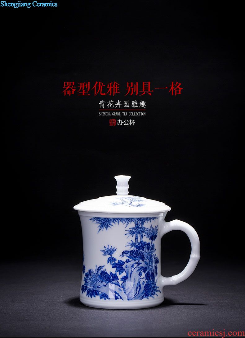 Santa wear ceramic kung fu tea set hand painted enamel colour film grass dragon master cup jingdezhen all hand cups