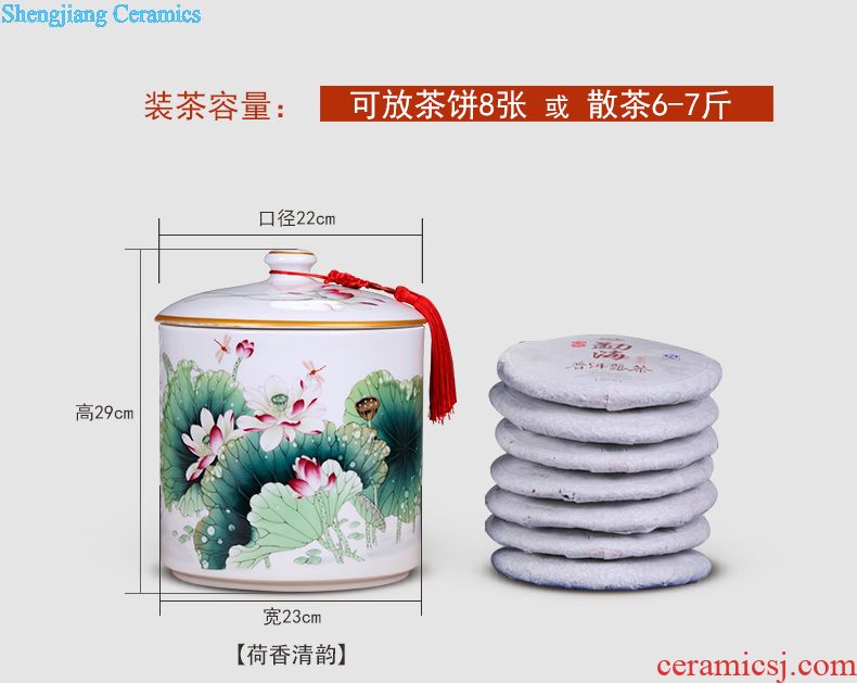 Jingdezhen ceramic blooming flowers storage tank is a large sitting room general storage POTS decorative porcelain furnishing articles