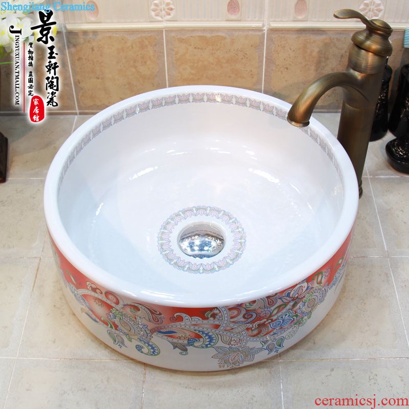 JingYuXuan jingdezhen ceramic lavatory basin art basin sink the stage basin Jin Zhongquan threads