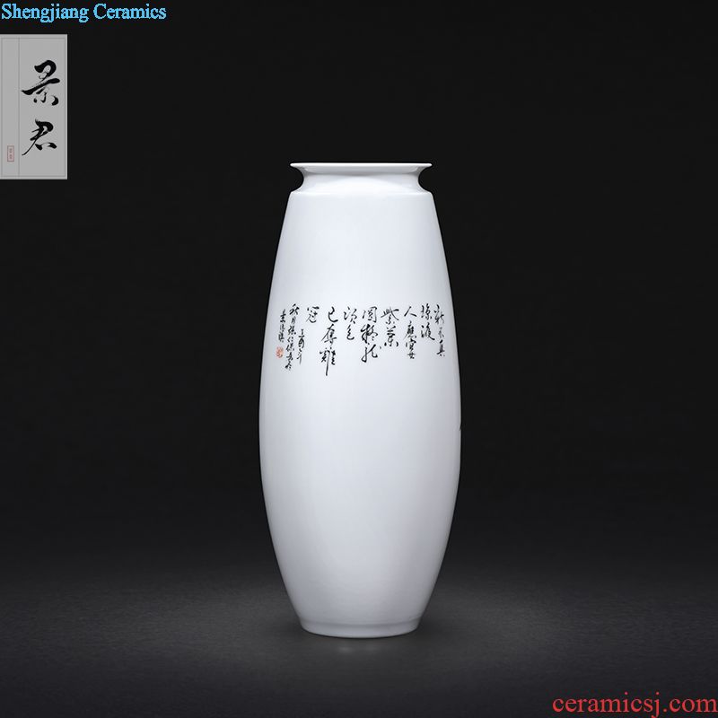 Master of jingdezhen famille rose porcelain hand-painted Chinese vase sitting room porch decoration ceramics handicraft furnishing articles