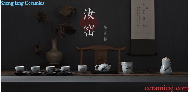 JingJun ceramic colour blue baby play kung fu tea cups sample tea cup hand-painted figure pu-erh tea master of jingdezhen tea service