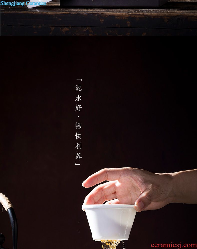 Santa jingdezhen porcelain) hand painted blue glaze enamel "bat moire") all hand tea set