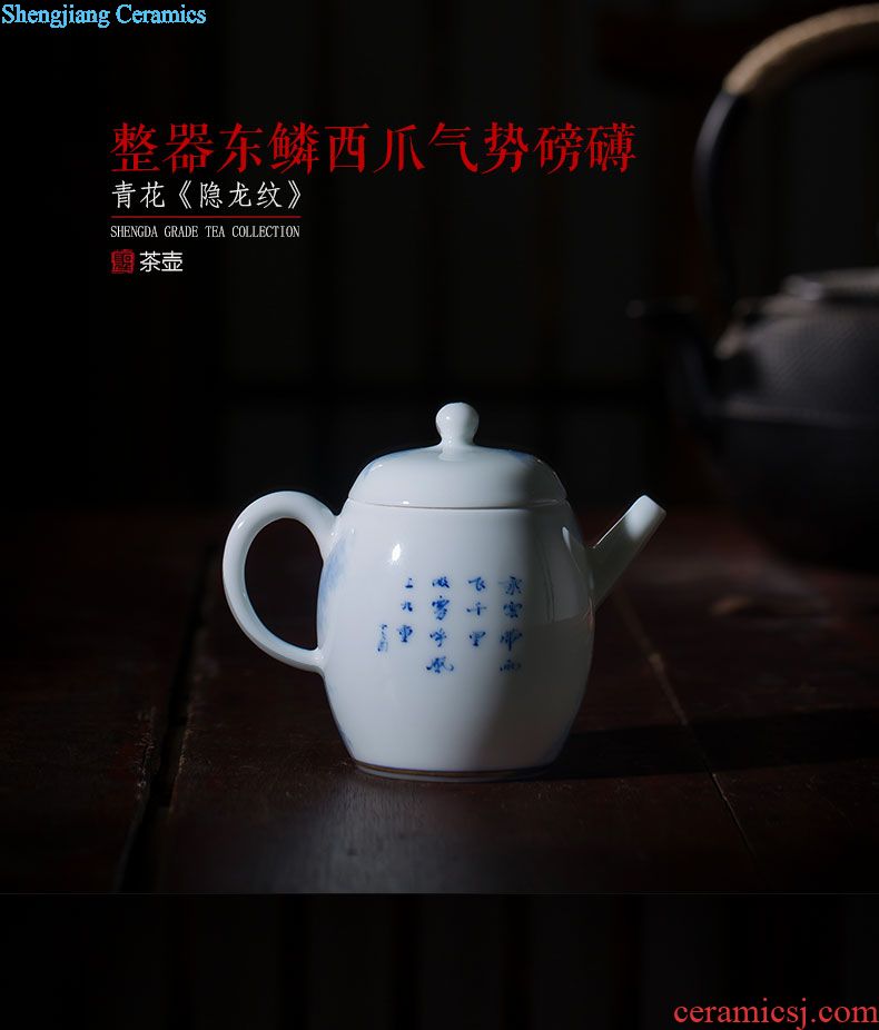 Holy big ceramic teacups hand-painted pastel peach individual cup sample tea cup all hand jingdezhen tea master cup