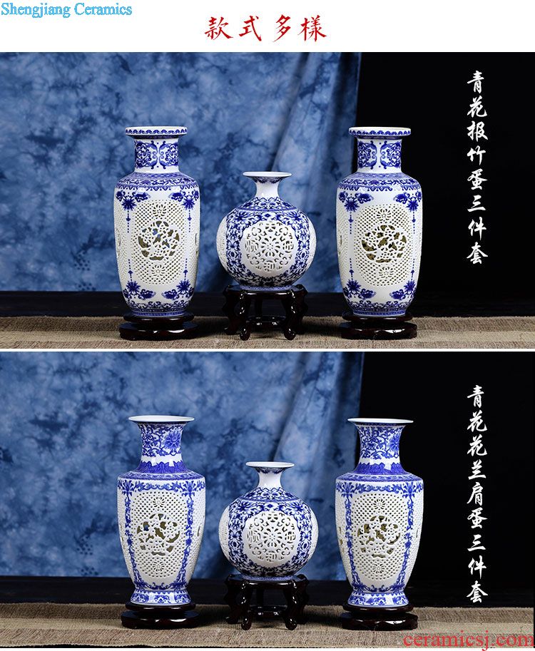 Jingdezhen large ceramic vase landing crafts decoration snow study furnishing articles classical fashion accessory