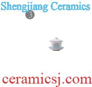 The three regular sample tea cup kung fu tea cups of jingdezhen ceramic tea set pastel master cup single cup S42068 matte white