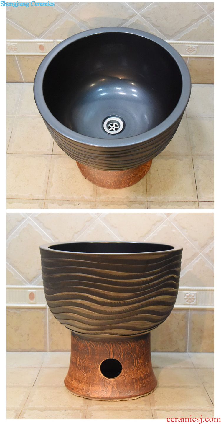 Jingdezhen ceramic lavatory basin basin art on the sink basin kiln glaze color lotus much money