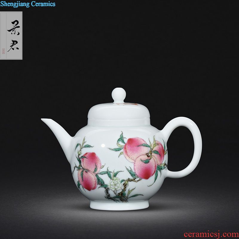 Jingdezhen ceramics with Japanese slag on water bucket small tea to wash water jar is large white tea tea accessories