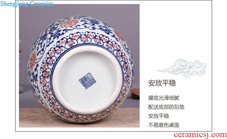 Jingdezhen ceramic POTS of tea pot, box seal storage tank of blue and white porcelain household storage POTS