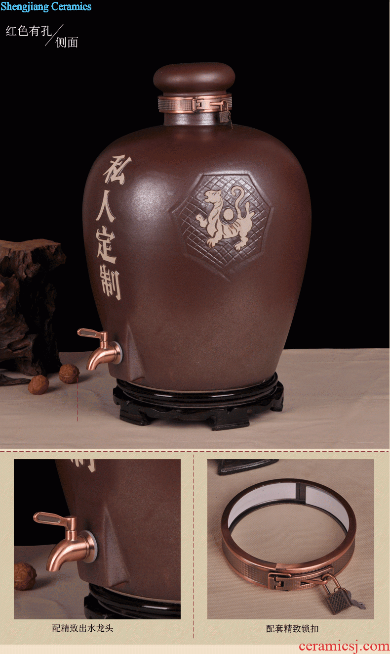 Jingdezhen ceramic jars 10 jins 20 jins it 30 kg sealed bottle bubble bottle of liquor altar with lock jar