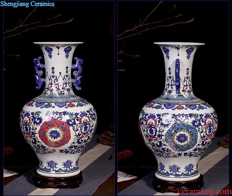 New Chinese style household jingdezhen ceramic flower arranging device decoration ideas sitting room porch is decorated vase furnishing articles porcelain
