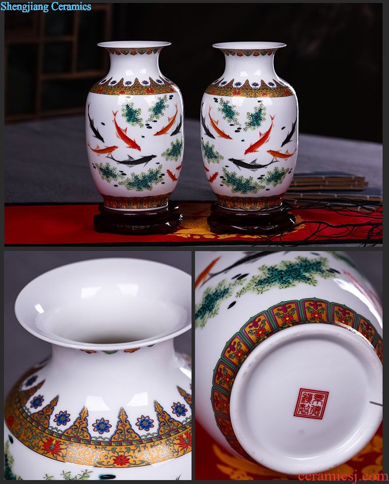 Jingdezhen ceramic new Chinese blue and white porcelain vase furnishing articles home sitting room flower arranging porcelain handicraft ornament