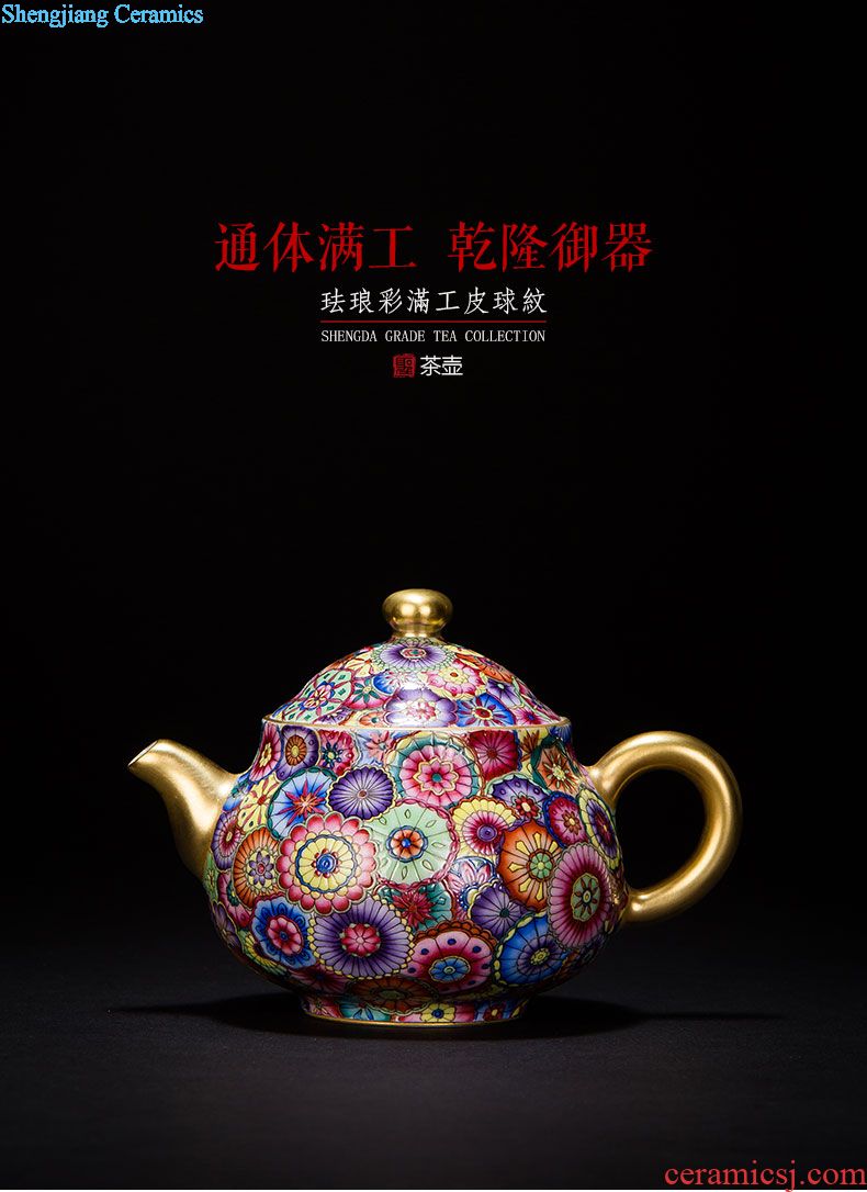 Holy big cup sample tea cup hand-painted ceramic kung fu masters cup blue to tie up branches all hand of jingdezhen tea service