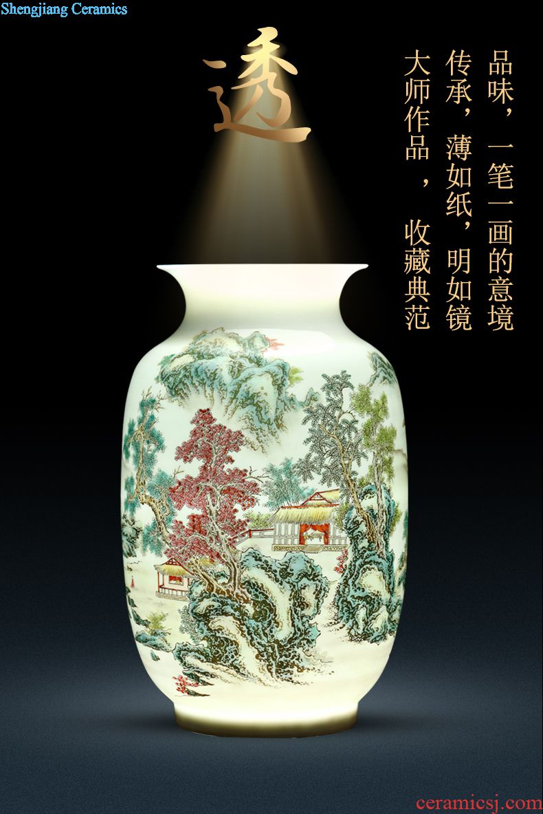 Jingdezhen ceramics office furnishing articles contemporary and contracted craft vase household act the role ofing is tasted handicraft sitting room