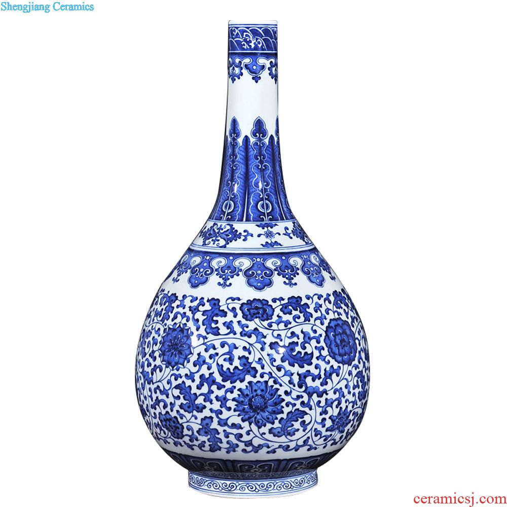 Jingdezhen ceramics hand-painted beaming Chinese blue and white porcelain vases, flower arrangement sitting room place household act the role ofing is tasted