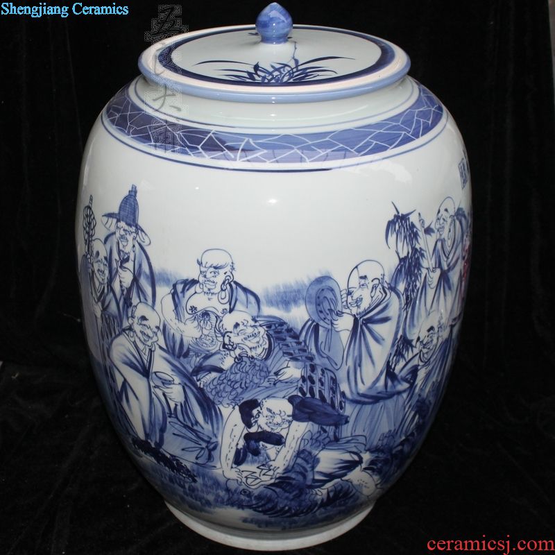 Five good big just jingdezhen ceramic bottle is 15 kg art collection hand-painted big capacity of the bottle