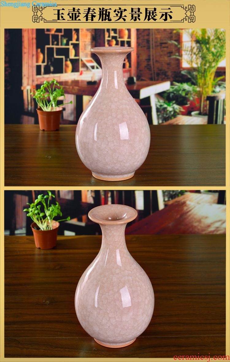 Jingdezhen ceramics enamel sitting room place contemporary and contracted household adornment enamel vase wedding gift