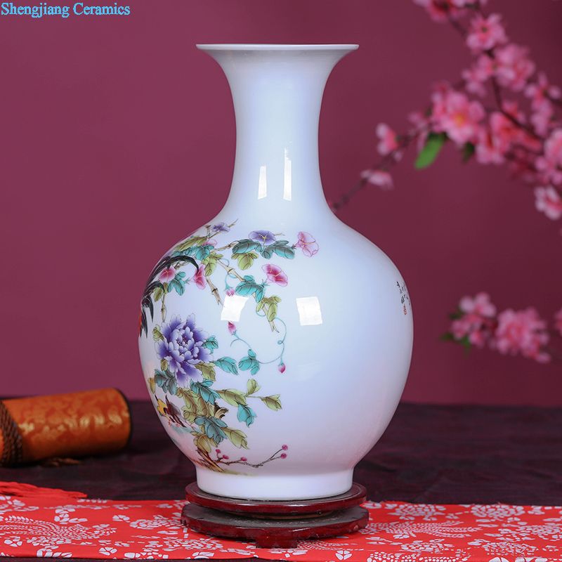 Jingdezhen ceramics vase new Chinese flower arranging retro rural creative contracted sitting room desktop furnishing articles process