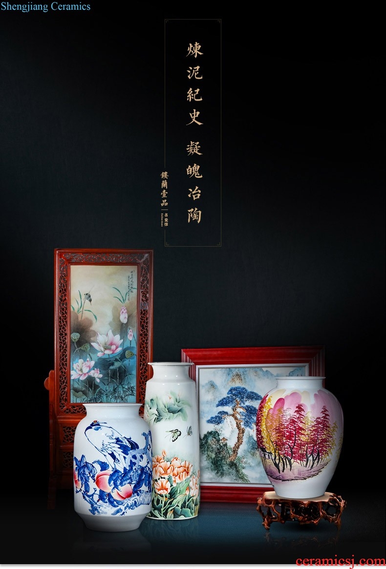 Modern famous jingdezhen ceramics hand-painted porcelain plate painting the sunrise home sitting room decorates porch mural furnishing articles