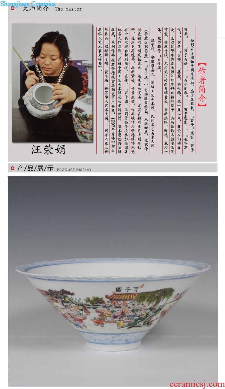 Jingdezhen ceramics hand-painted Chinese vase household adornment art crafts home sitting room adornment