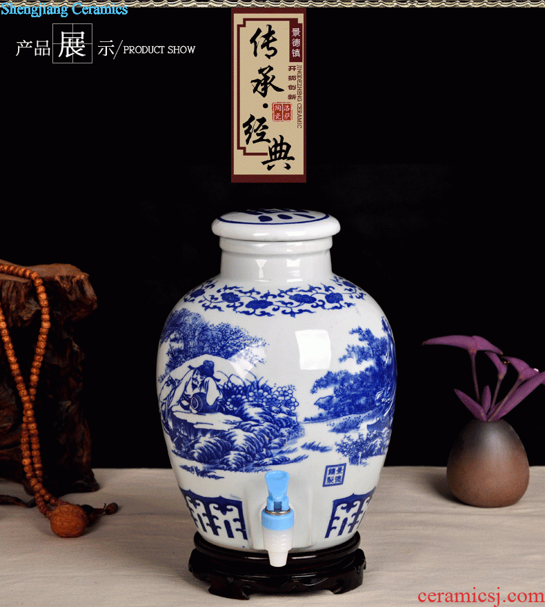 Jingdezhen ceramic 1 catty temperature wine pot hot hip winter warm hot hot pot of yellow rice wine liquor wine wine wine bottles