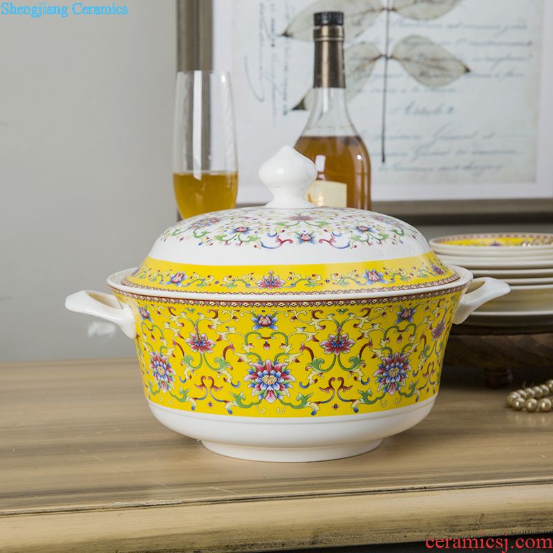 Jingdezhen european-style phnom penh bone porcelain tableware bulk Ceramic bowl of single plate sheet plate free combination suites