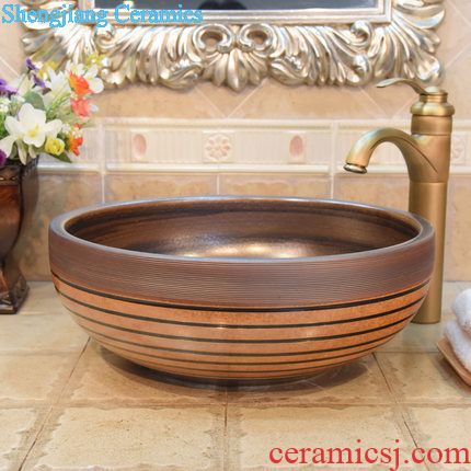 JingYuXuan basin basin sink art of jingdezhen ceramic table escape the gold-plated line sinks
